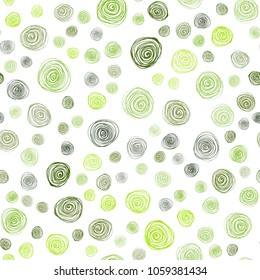 Light Green vector seamless natural abstract design. Brand-new colored illustration in blurry style with flowers. The textured pattern can be used for website.
