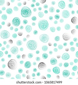 Light Green vector seamless natural elegant template. Blurred decorative design in Indian style with flowers. Completely new design for your business.