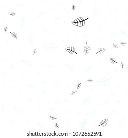 Light Green vector seamless  natural elegant pattern. Glitter abstract illustration with doodles and leaves. A new texture for your design.