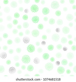 Light Green vector seamless natural abstract template. An elegant bright illustration with flowers in Natural style. Pattern for heads of websites and designs.
