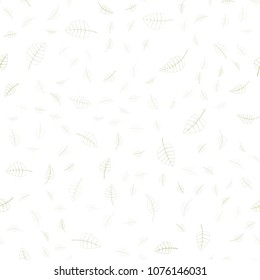 Light Green vector seamless  natural elegant artwork. Shining colored illustration with leaves in doodle style. Completely new template for your business design.