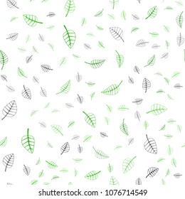 Light Green vector seamless  natural abstract pattern. An elegant bright illustration with leaves in Natural style. Completely new design for your business.