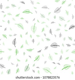 Light Green vector seamless  natural elegant pattern. Decorative illustration with doodles on abstract template. Completely new design for your business.