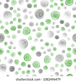 Light Green vector seamless natural abstract design. Colorful abstract illustration with flowers in doodle style. Completely new design for your business.