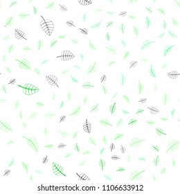 Light Green vector seamless  natural abstract pattern. Decorative illustration with doodles on abstract template. Hand painted design for web, leaflet, textile.