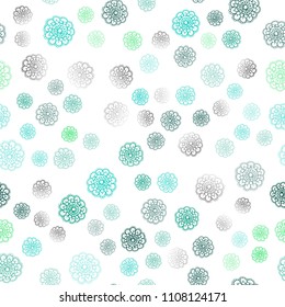 Light Green vector seamless natural abstract template. Brand-new colored illustration in blurry style with flowers. A new texture for your design.