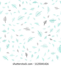 Light Green vector seamless  natural abstract design. Blurred decorative design in Indian style with leaves. A new texture for your design.