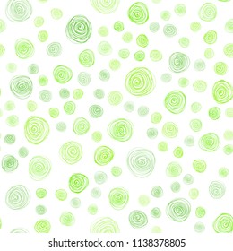 Light Green vector seamless natural elegant artwork. Colorful illustration in doodle style with flowers. Completely new design for your business.