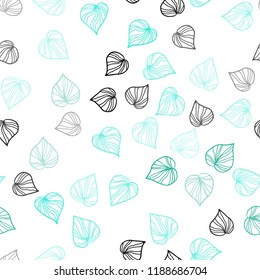 Light Green vector seamless natural artwork with leaves. Creative illustration in blurred style with leaves. Pattern for design of fabric, wallpapers.