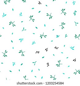 Light Green vector seamless natural background with leaves. Brand new colored illustration in blurry style with leaves. Design for textile, fabric, wallpapers.