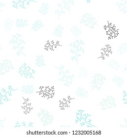 Light Green vector seamless natural background with branches. Shining colored illustration with leaves and branches. Design for wallpaper, fabric makers.