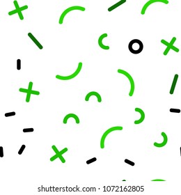 Light Green vector seamless pattern with abstract lines. Seamless Illustration with set of abstact gradient lines. Template for business cards, websites.