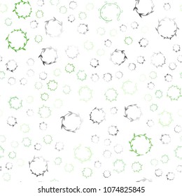 Light Green vector seamless  pattern with spheres. Illustration with set of shining colorful abstract circles. Pattern can be used for beautiful websites.