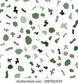 Light Green vector seamless pattern with lava shapes. Glitter abstract illustration with wry lines. The best blurred design for your business.