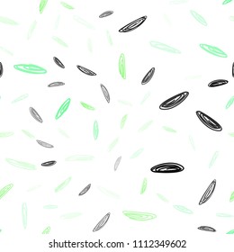 Light Green vector seamless pattern with spheres. Abstract illustration with colored bubbles in nature style. Pattern can be used as texture of wallpapers.