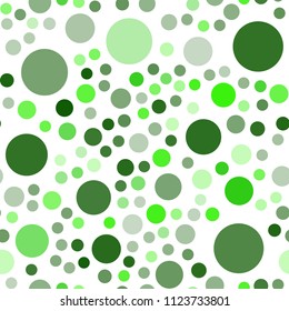 Light Green vector seamless pattern with spheres. Modern abstract illustration with colorful water drops. Completely new template for your brand book.