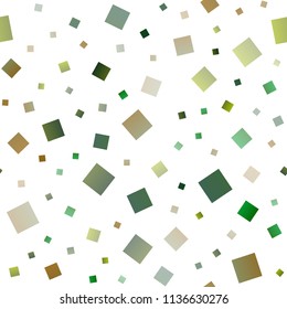 Light Green vector seamless pattern in square style. Decorative design in abstract style with rectangles. Smart design for your business advert.