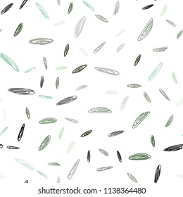 Light Green vector seamless pattern with spheres. Illustration with set of shining colorful abstract circles. Beautiful design for your business advert.