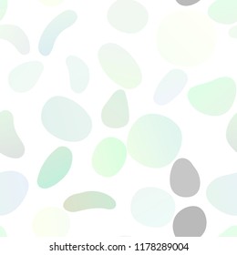 Light Green vector seamless pattern with spheres. Abstract illustration with colored bubbles in nature style. Trendy design for wallpaper, fabric makers.