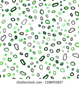 Light Green vector seamless pattern with spheres. Illustration with set of shining colorful abstract circles. Trendy design for wallpaper, fabric makers.