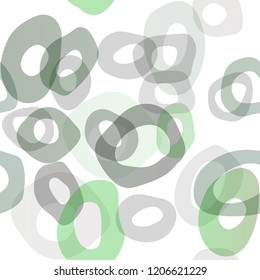 Light Green vector seamless pattern with spheres. Modern abstract illustration with colorful water drops. Pattern for design of fabric, wallpapers.
