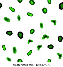 Light Green vector seamless pattern with spheres. Beautiful colored illustration with blurred circles in nature style. Trendy design for wallpaper, fabric makers.