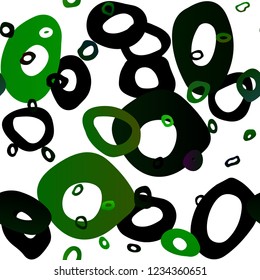 Light Green vector seamless pattern with spheres. Colorful illustration with blurred circles in nature style. Pattern for design of fabric, wallpapers.