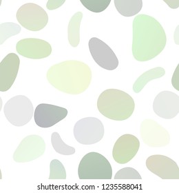 Light Green vector seamless pattern with spheres. Blurred bubbles on abstract backdrop with colorful gradient. Pattern for design of window blinds, curtains.