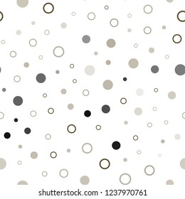 Light Green vector seamless pattern with spheres. Abstract illustration with colored bubbles in nature style. Trendy design for wallpaper, fabric makers.