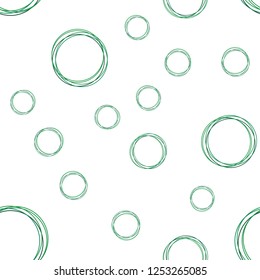 Light Green vector seamless pattern with spheres. Illustration with set of shining colorful abstract circles. Design for wallpaper, fabric makers.