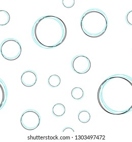Light Green vector seamless pattern with spheres. Glitter abstract illustration with blurred drops of rain. Design for textile, fabric, wallpapers.