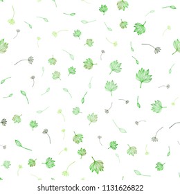 Light Green vector seamless sketch background. Brand new colored illustration with leaves. Brand new style for your business design.