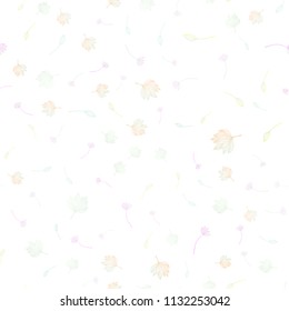 Light Green vector seamless sketch background. New colorful illustration in doodle style with leaves. Completely new design for your business.