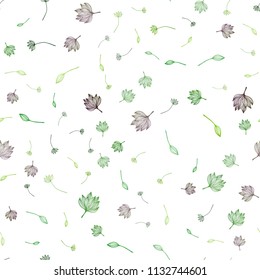 Light Green vector seamless sketch background. An elegant bright illustration with leaves in Natural style. Pattern for coloring books and pages for kids.