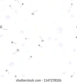 Light Green vector seamless sketch background. Doodle illustration of leaves in Origami style with gradient. Doodle design for your web site.