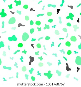 Light Green vector seamless template with lava shapes. A completely new color illustration in marble style. New composition for your brand book.