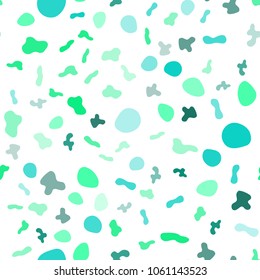 Light Green vector seamless template with lines, ovals. A sample with blurred bubble shapes. Brand-new design for your ads, poster, banner.