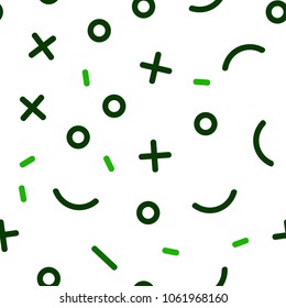 Light Green vector seamless template with geometric lines. Seamless Illustration with set of abstact gradient lines. Pattern for design of window blinds, curtains.