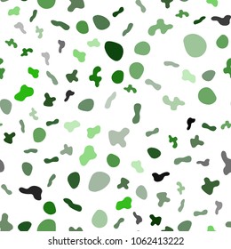 Light Green vector seamless template with lines, ovals. Creative geometric illustration in marble style with gradient. Textured wave pattern for backgrounds.