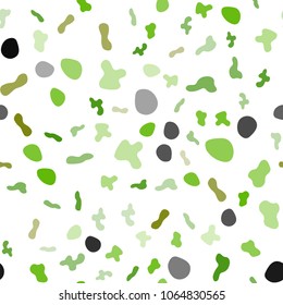 Light Green vector seamless template with bent lines. Shining illustration, which consist of blurred lines, circles. Pattern for your business design.