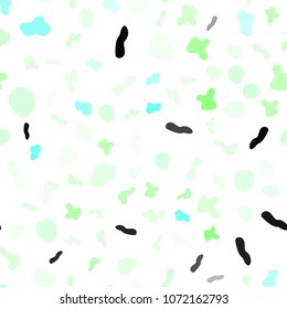 Light Green vector seamless template with abstract circles. Colorful abstract illustration with gradient lines. The template for cell phone backgrounds.