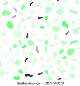 Light Green vector seamless template with lines, ovals. Glitter abstract illustration with wry lines. Textured wave pattern for backgrounds.