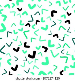 Light Green vector seamless  template with lines, ovals. A vague circumflex abstract illustration with gradient. New composition for your brand book.