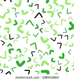 Light Green vector seamless  template with bent lines. Blurred geometric sample with gradient bubbles.  Textured wave pattern for backgrounds.