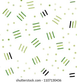Light Green vector seamless template with geometric lines. Illustration with repetition of lines on white background. Pattern for design of window blinds, curtains.