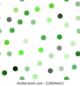 Light Green vector seamless template with circles. Illustration with set of shining colorful abstract circles. The pattern can be used for aqua ad, booklets.