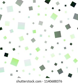 Light Green vector seamless template with crystals, rectangles. Decorative design in abstract style with rectangles. Best design for your ad, poster, banner.