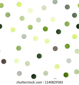 Light Green vector seamless template with circles. Illustration with set of shining colorful abstract circles. The pattern can be used for beautiful websites.