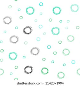 Light Green vector seamless template with circles. Abstract illustration with colored bubbles in nature style. New design for ad, poster, banner of your website.
