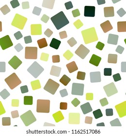 Light Green vector seamless template with crystals, rectangles. Glitter abstract illustration with rectangular shapes. Pattern for commercials.
